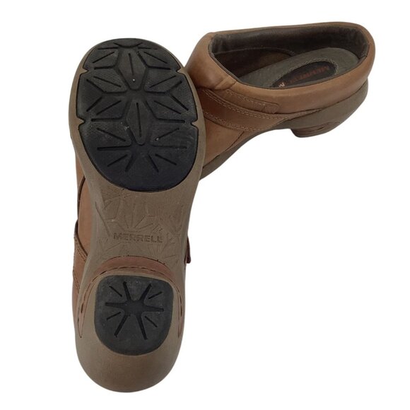 Merrell Luxe Plunge Brown Leather Mule Clog Shoes Women Sz 8.5 - Picture 7 of 7